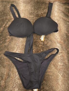 SKIMS NWT Black Two-Piece Bikini Set